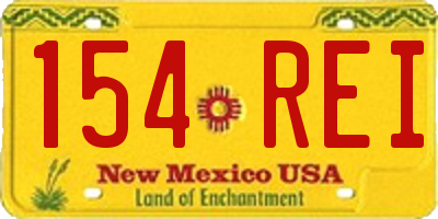 NM license plate 154REI