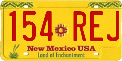 NM license plate 154REJ