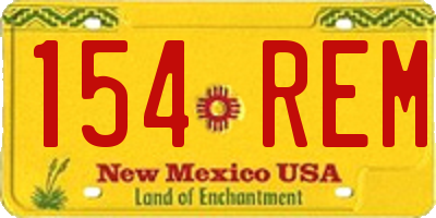 NM license plate 154REM
