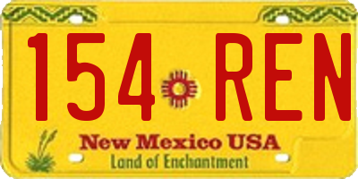 NM license plate 154REN