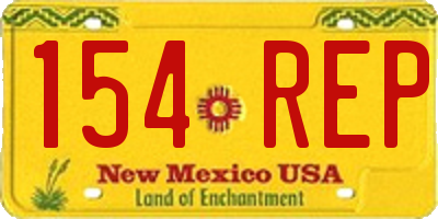 NM license plate 154REP