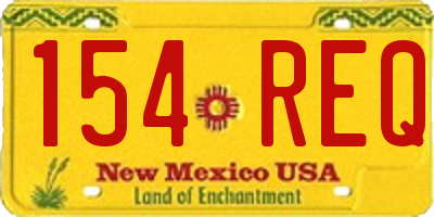 NM license plate 154REQ