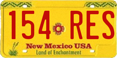 NM license plate 154RES