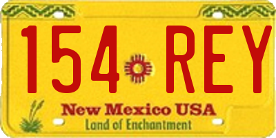 NM license plate 154REY