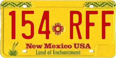 NM license plate 154RFF