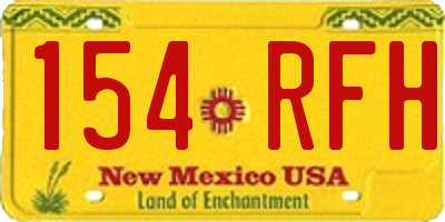 NM license plate 154RFH