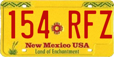 NM license plate 154RFZ