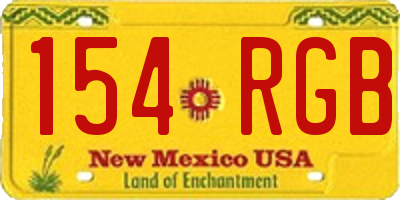 NM license plate 154RGB