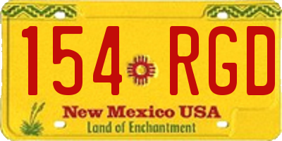 NM license plate 154RGD