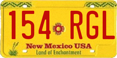 NM license plate 154RGL