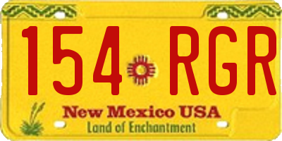 NM license plate 154RGR