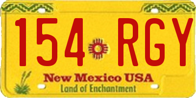 NM license plate 154RGY