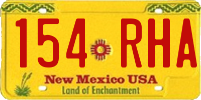 NM license plate 154RHA