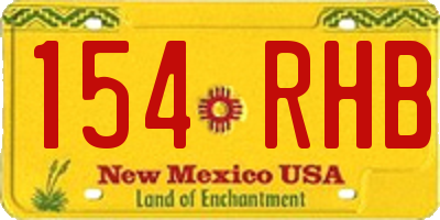 NM license plate 154RHB