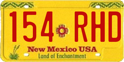 NM license plate 154RHD