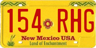 NM license plate 154RHG