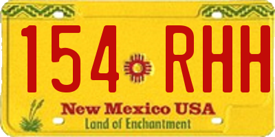 NM license plate 154RHH