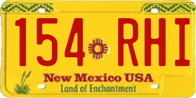 NM license plate 154RHI
