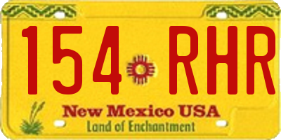 NM license plate 154RHR