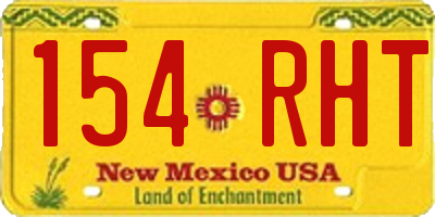 NM license plate 154RHT