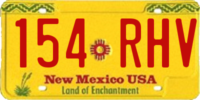 NM license plate 154RHV
