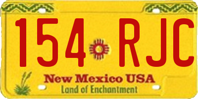 NM license plate 154RJC