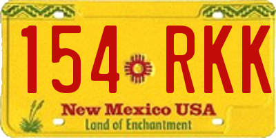 NM license plate 154RKK