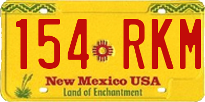 NM license plate 154RKM