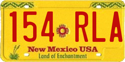 NM license plate 154RLA