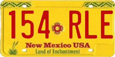 NM license plate 154RLE
