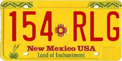 NM license plate 154RLG
