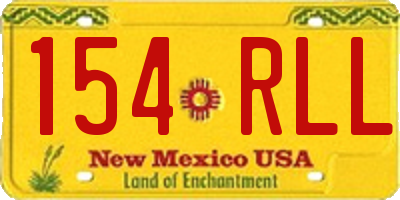 NM license plate 154RLL