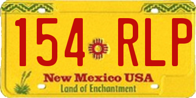NM license plate 154RLP