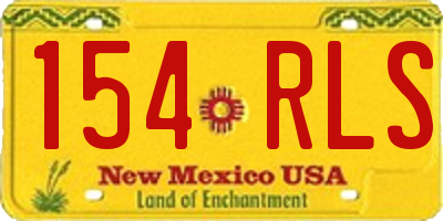 NM license plate 154RLS