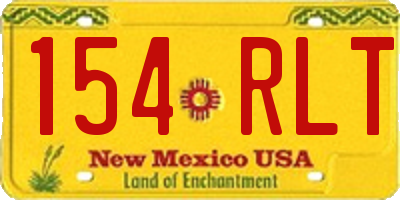NM license plate 154RLT