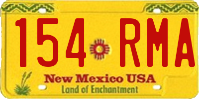 NM license plate 154RMA