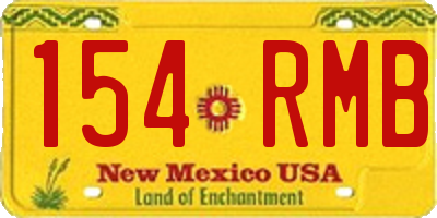 NM license plate 154RMB