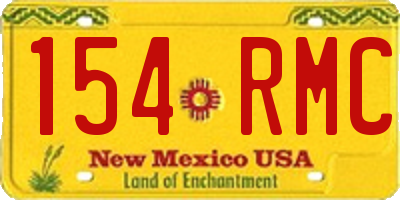 NM license plate 154RMC