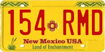 NM license plate 154RMD