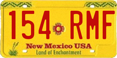 NM license plate 154RMF