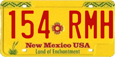 NM license plate 154RMH