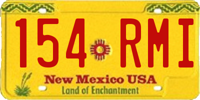 NM license plate 154RMI