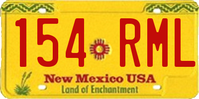 NM license plate 154RML