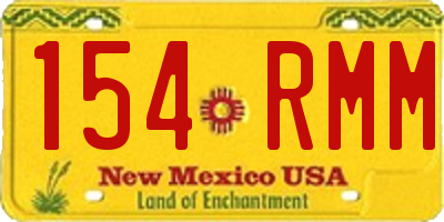 NM license plate 154RMM