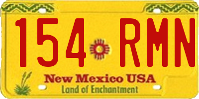 NM license plate 154RMN