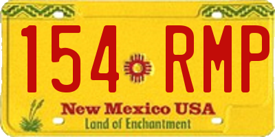 NM license plate 154RMP