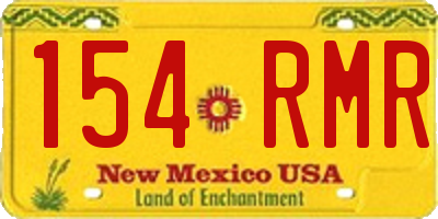 NM license plate 154RMR