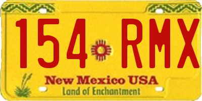 NM license plate 154RMX
