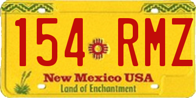 NM license plate 154RMZ