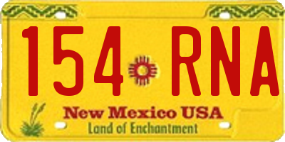 NM license plate 154RNA
